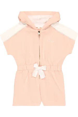 Chloé ChloÃ© Kids Hooded cotton playsuit