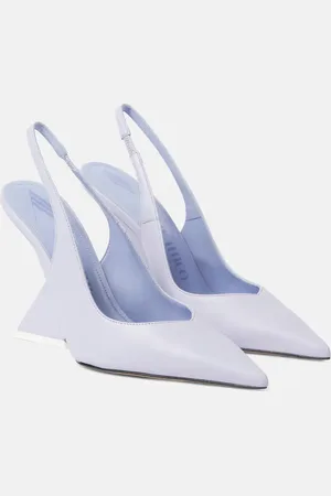 The Attico Cheope 105 leather slingback pumps