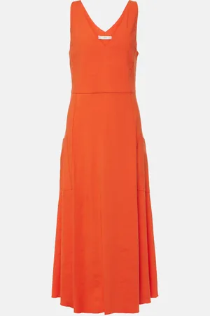Vince Linen-blend midi dress
