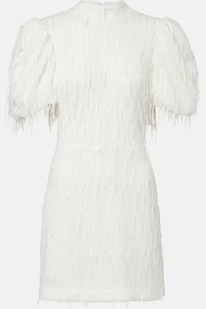 ROTATE Bridal sequined puff-sleeve minidress