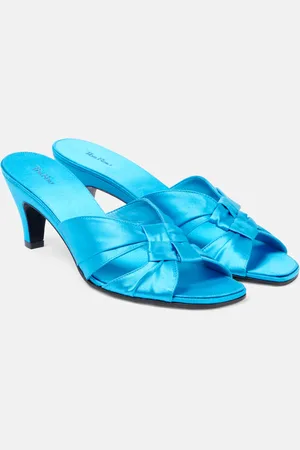 The Row Soft Knot 65 satin mules
