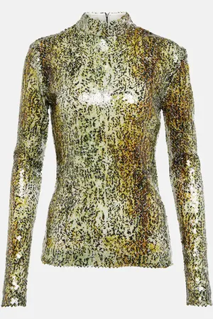 Stella McCartney Sequined mockneck top