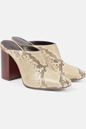 Chloé ChloÃ© Ambre snake-effect leather mules