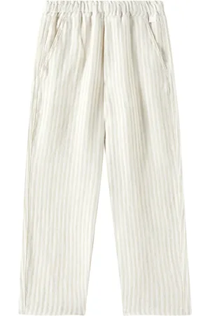 Il gufo Striped linen pants