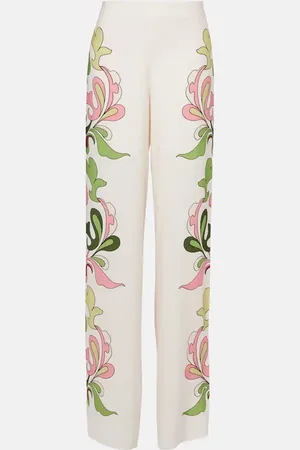 Adriana Degreas Inamorata printed high-rise wide-leg pants