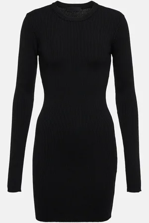 WARDROBE.NYC Rib-knit wool minidress