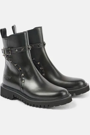 VALENTINO GARAVANI Rockstud leather ankle boots