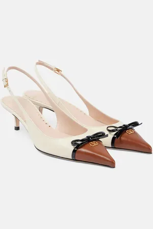 VALENTINO GARAVANI Bepointy 45 leather slingback pumps