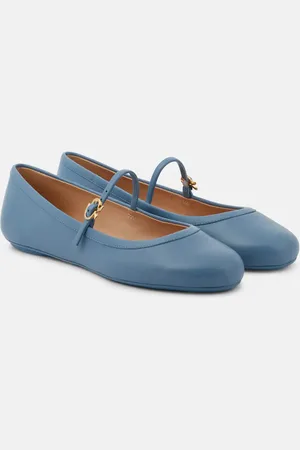 Gianvito Rossi Carla leather Mary Jane flats