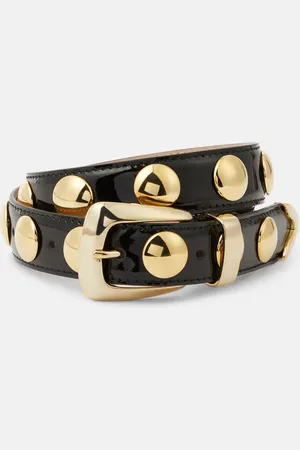 Khaite Benny studded patent leather belt