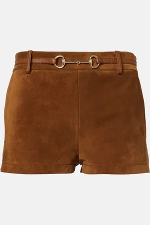 Gucci Low-rise suede shorts
