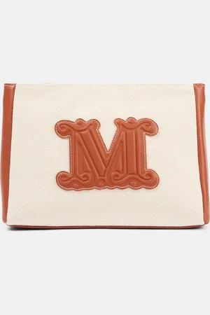 Max Mara Casciabeach Small canvas clutch