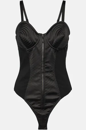 Jean Paul Gaultier Satin-trimmed bodysuit