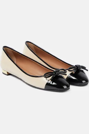 Aquazzura Parisina bow-detail leather ballet flat