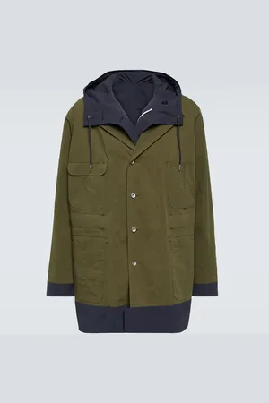 SACAI Reversible cotton-blend ripstop coat