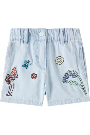 Stella McCartney Baby embroidered denim shorts