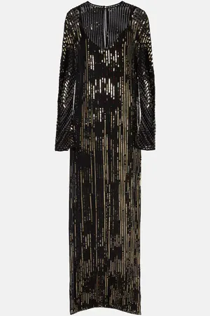 JOHANNA ORTIZ Sequined silk gown