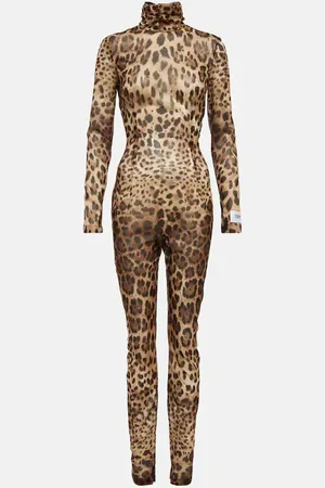 Dolce & Gabbana X Kim leopard-print silk-blend jumpsuit