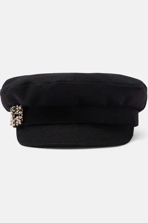 Roger Vivier Embellished wool-blend hat