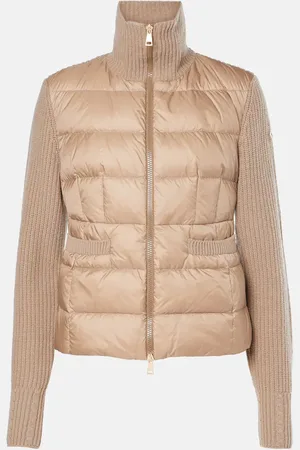 Moncler Down-paneled virgin wool cardigan