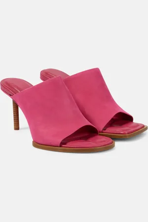 Jacquemus Les Mules Rond CarrÃ© asymmetrical suede mules