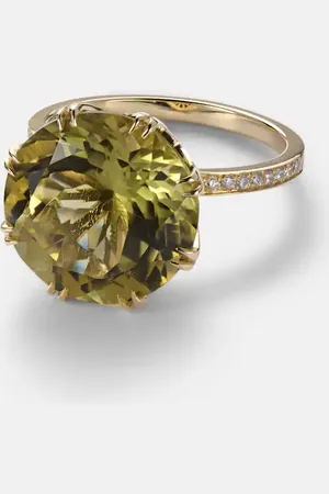 Ileana Makri 18kt ring with topaz and diamonds