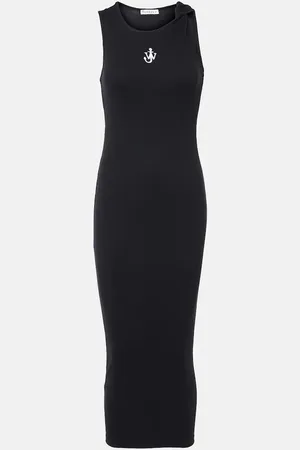 J.W.Anderson Logo embroidery cotton jersey maxi dress