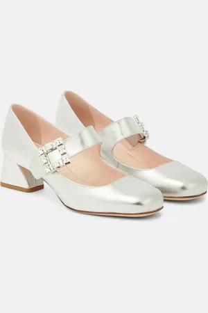 Roger Vivier TrÃ¨s Vivier metallic leather Mary Jane pumps