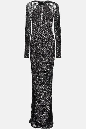 COPERNI Sequin-embellished crochet maxi dress