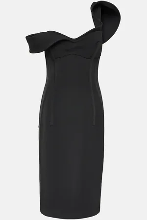 Bottega Veneta One-shoulder wool bustier dress