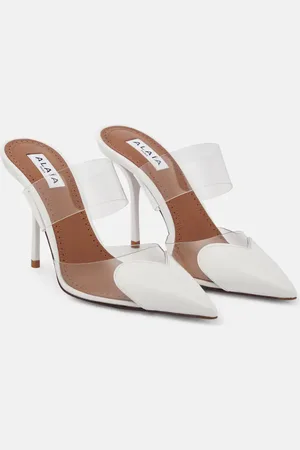 Alaïa AlaÃ¯a CÅur patent leather and PU mules