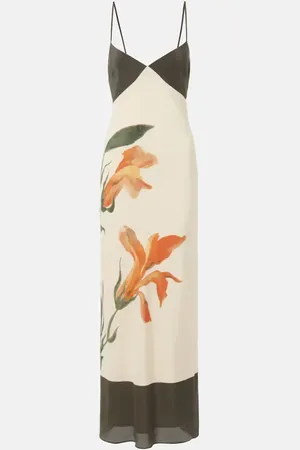 SIR Constance floral silk crÃªpe de chine slip dress