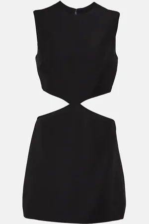 VALENTINO Cutout wool and silk minidress