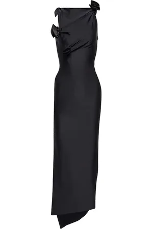 COPERNI Asymmetrical flower-detail midi dress