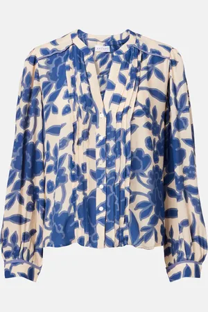 Velvet Elda printed crÃªpe blouse