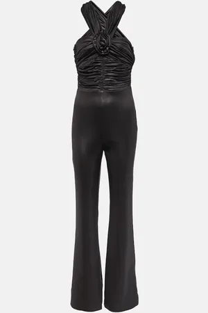 ROTATE Off-shoulder jersey jumpsuit