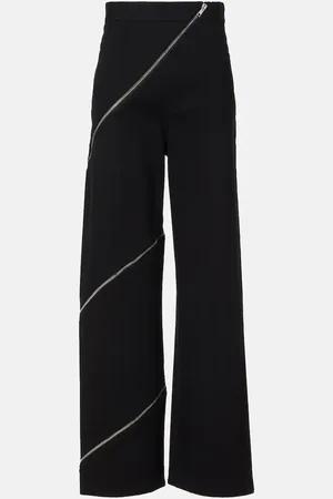 Alaïa AlaÃ¯a Spiral cotton wide-leg pants