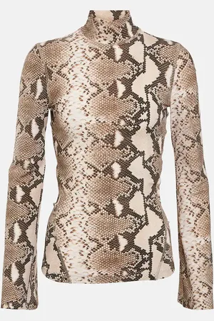 Stella McCartney Snake-print turtleneck top