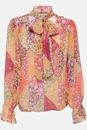 RIXO London Jovie patchwork top