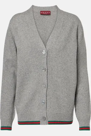 Gucci Web wool and cashmere cardigan