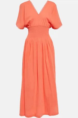 Heidi Klein Smocked cotton maxi dress