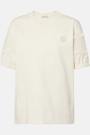 Moncler Lace-trimmed cotton T-shirt