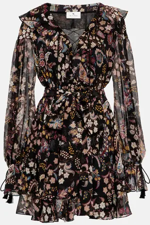Etro Paisley silk-blend minidress