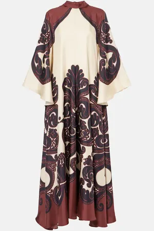 La DoubleJ Magnifico printed silk twill maxi dress