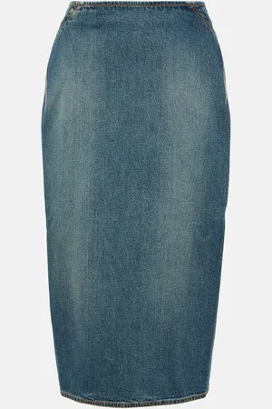Alaïa AlaÃ¯a Denim pencil skirt