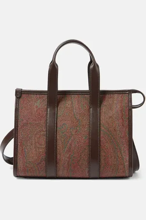 Etro Bauletto Large paisley canvas tote bag