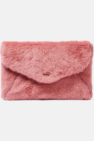 Max Mara Alpaca, wool, and silk teddy clutch