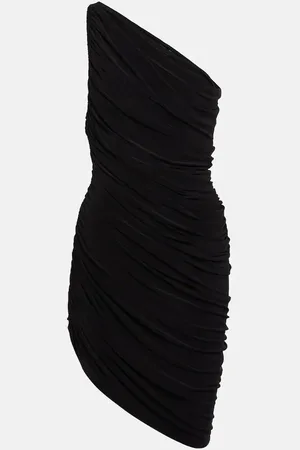 Norma Kamali Diana asymmetrical ruched minidress