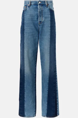 Gucci Paneled low-rise wide-leg jeans