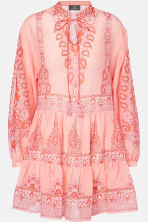 Etro Printed cotton and silk minidress